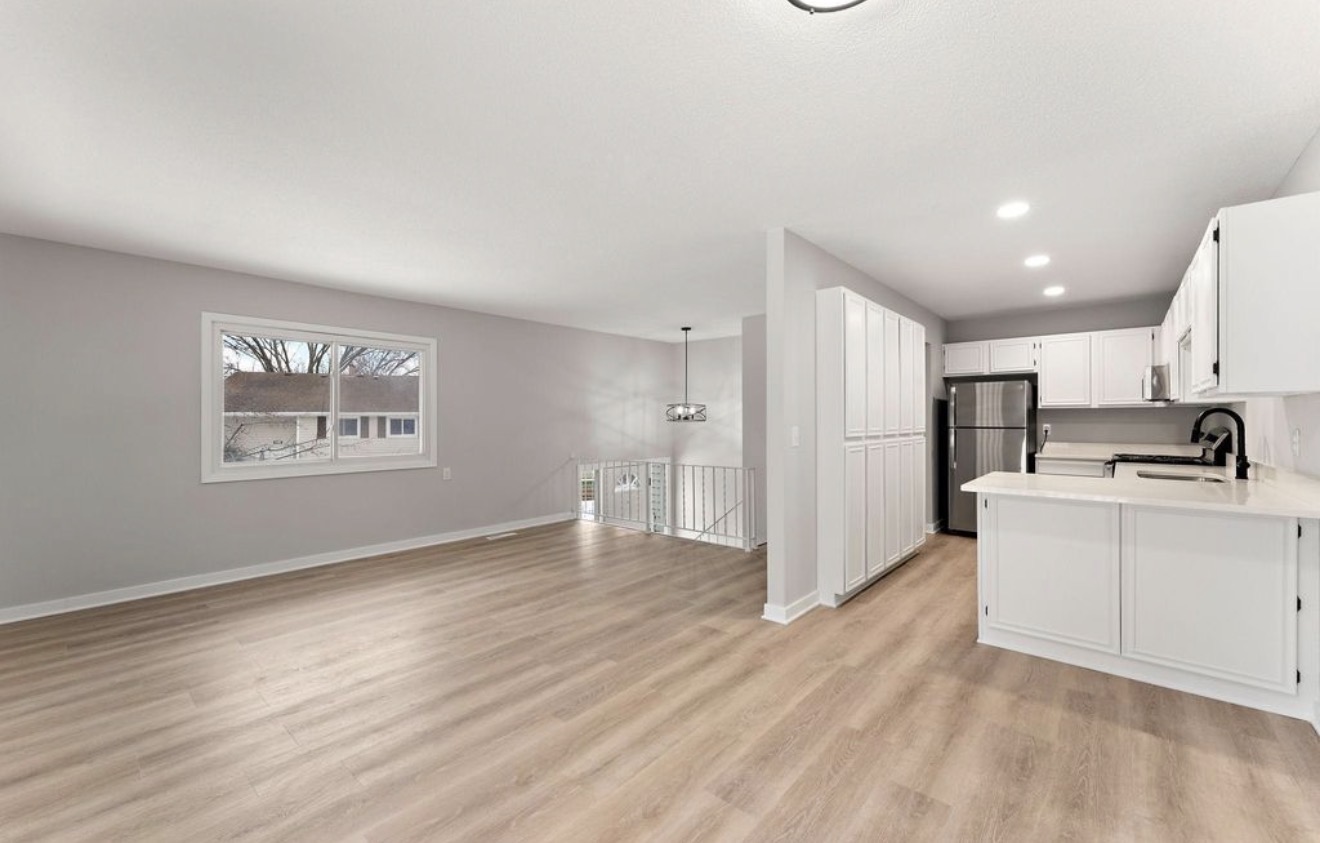 Bright open-plan living space