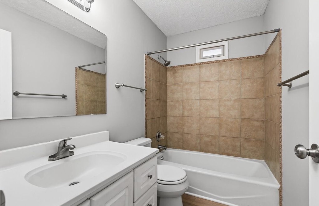 Clean Bathroom with Tile Shower
