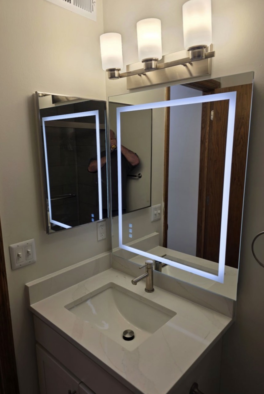 Modern grey bathroom makeover